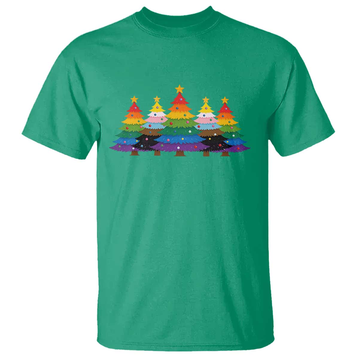 Christmas Rainbow Tree LGBTQ Support T Shirt Holiday Pride Gift