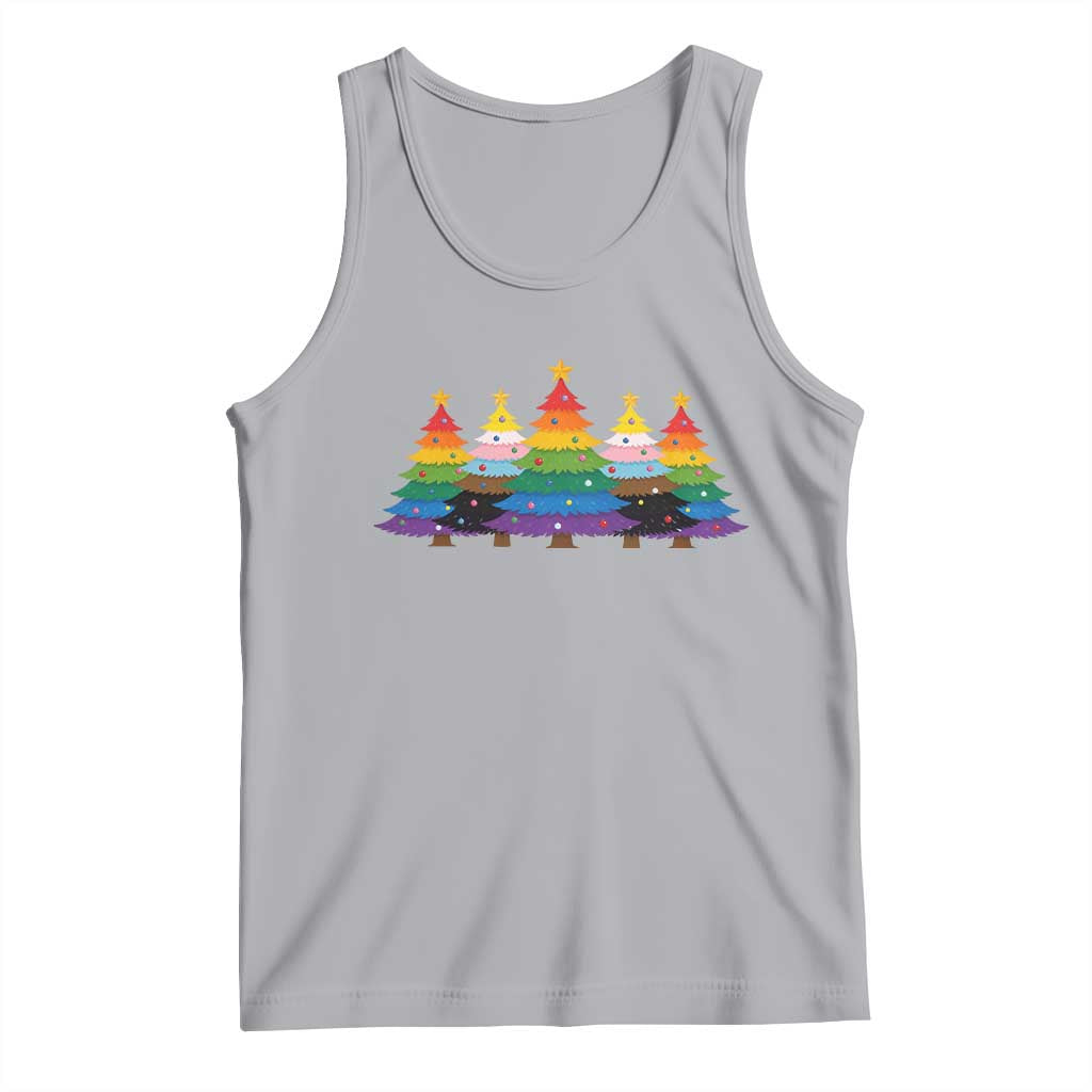 Christmas Rainbow Tree LGBTQ Support Tank Top Holiday Pride Gift