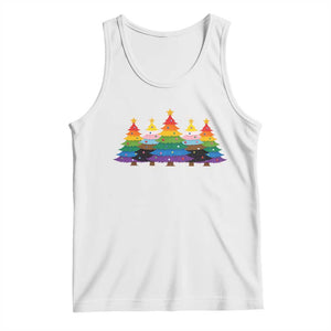 Christmas Rainbow Tree LGBTQ Support Tank Top Holiday Pride Gift