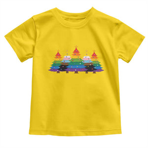 Christmas Rainbow Tree LGBTQ Support Toddler T Shirt Holiday Pride Gift