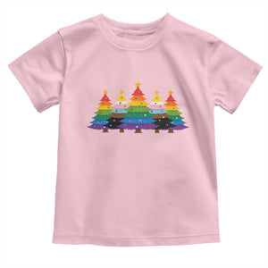 Christmas Rainbow Tree LGBTQ Support Toddler T Shirt Holiday Pride Gift