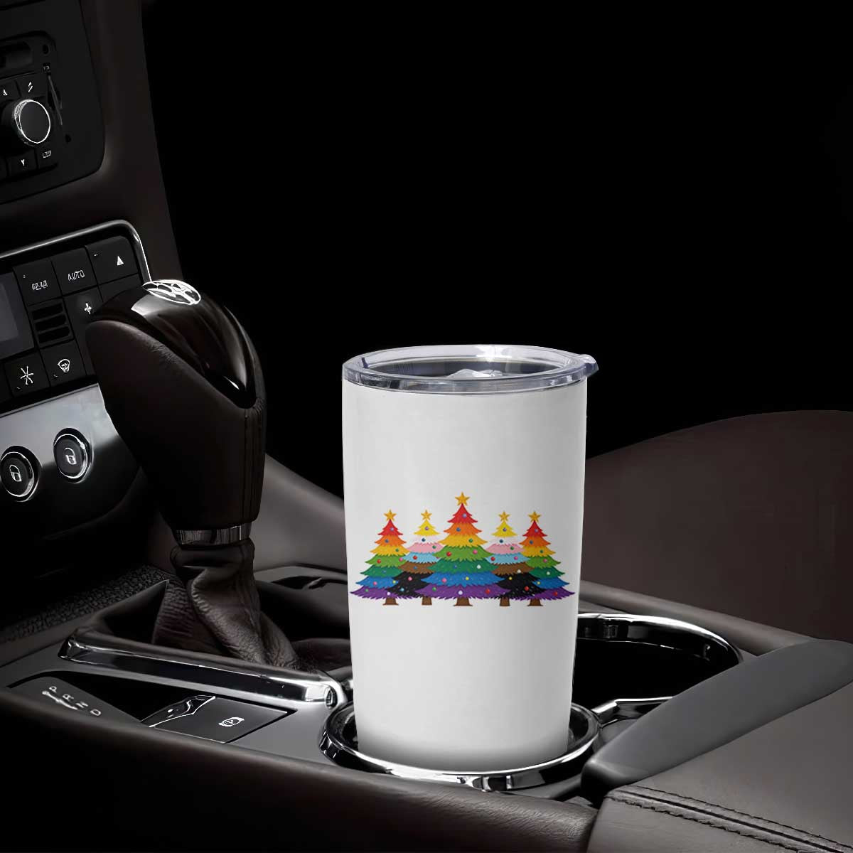 Christmas Rainbow Tree LGBTQ Support Tumbler Cup Holiday Pride Gift