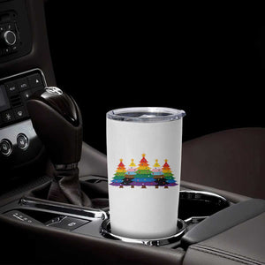 Christmas Rainbow Tree LGBTQ Support Tumbler Cup Holiday Pride Gift