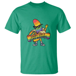 Sorry Girls I Like Bananas T Shirt Funny LGBTQ Graphic TS12 Irish Green Print Your Wear