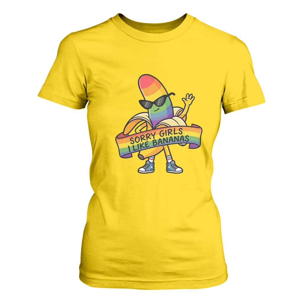 Sorry Girls I Like Bananas T Shirt For Women Funny LGBTQ Graphic TS12 Daisy Print Your Wear