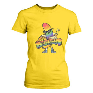Sorry Girls I Like Bananas T Shirt For Women Funny LGBTQ Graphic TS12 Daisy Print Your Wear