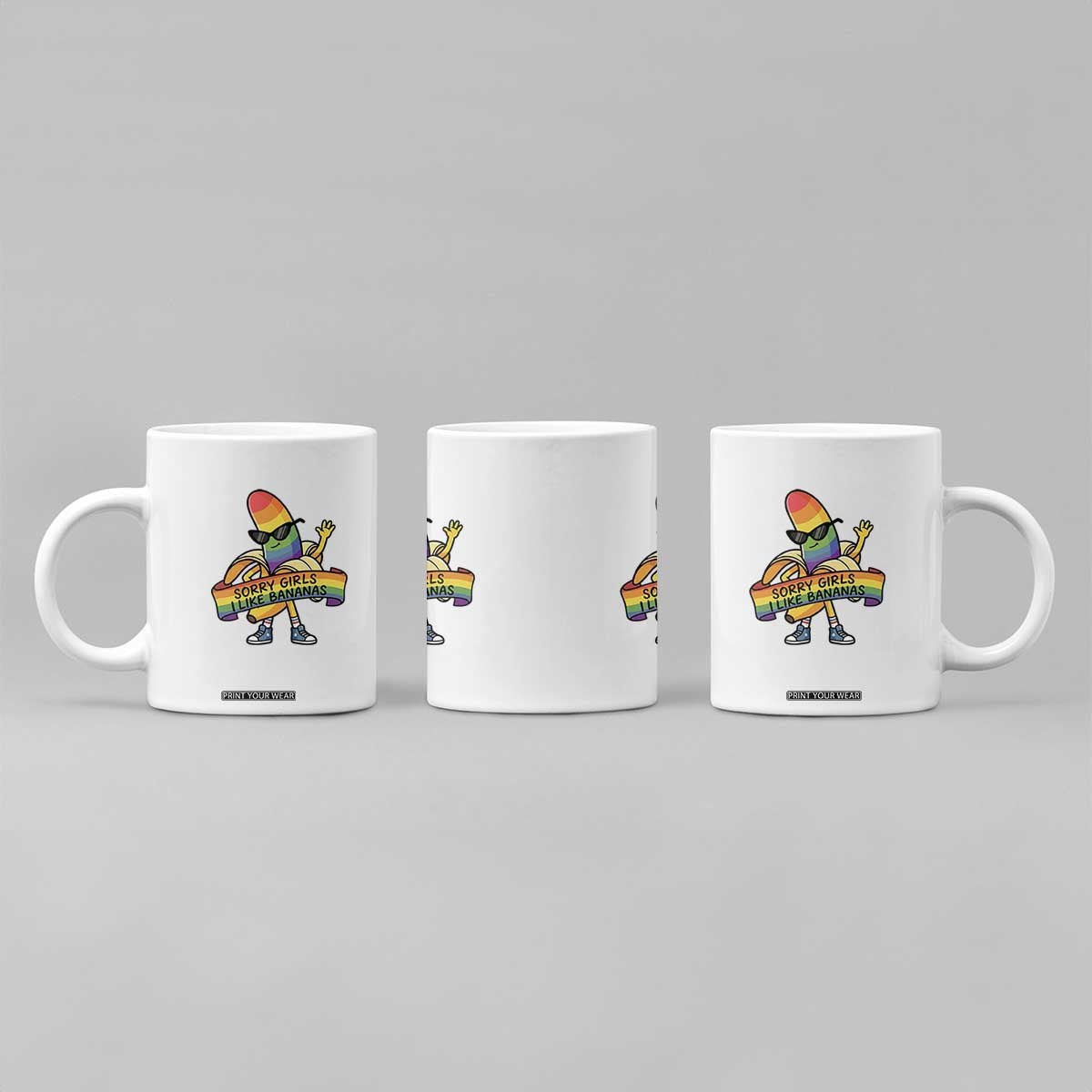 Sorry Girls I Like Bananas Coffee Mug Funny LGBTQ Graphic TS12 Print Your Wear