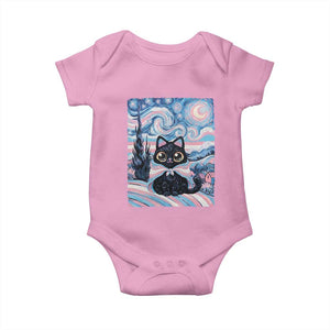 Funny Transgender Cat Starry Night Baby Onesie LGBTQ Pride Support Gift