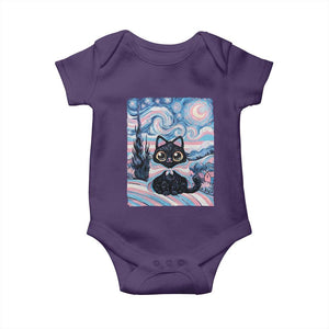 Funny Transgender Cat Starry Night Baby Onesie LGBTQ Pride Support Gift