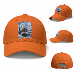 Funny Transgender Cat Starry Night Baseball Cap LGBTQ Pride Support Gift