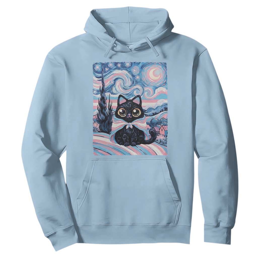 Funny Transgender Cat Starry Night Hoodie LGBTQ Pride Support Gift