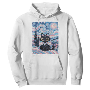 Funny Transgender Cat Starry Night Hoodie LGBTQ Pride Support Gift