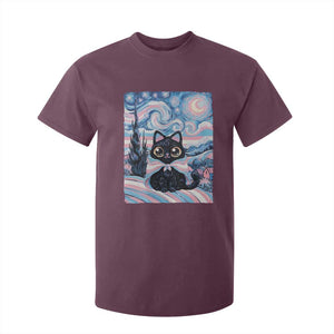 Funny Transgender Cat Starry Night T Shirt For Kid LGBTQ Pride Support Gift