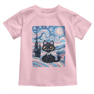 Funny Transgender Cat Starry Night Toddler T Shirt LGBTQ Pride Support Gift
