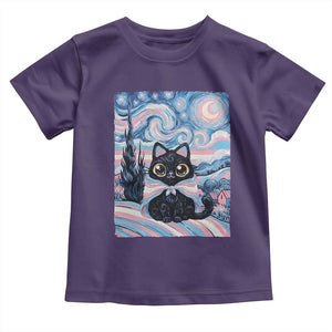 Funny Transgender Cat Starry Night Toddler T Shirt LGBTQ Pride Support Gift