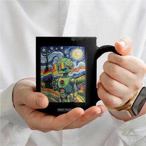 Funny Rainbow Starry Night Robot Pride Coffee Mug LGBTQ Geeky Gift TS12 Print Your Wear
