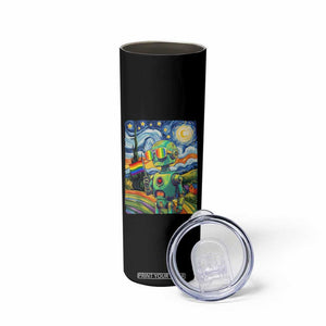 Funny Rainbow Starry Night Robot Pride Skinny Tumbler LGBTQ Geeky Gift TS12 Print Your Wear