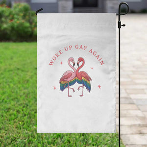 Funny Flamingos Woke Up Gay Again Garden Flag Gift For Queer Bird Lovers TS12 Print Your Wear