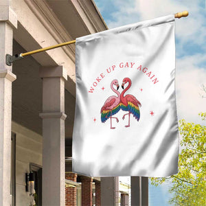 Funny Flamingos Woke Up Gay Again Garden Flag Gift For Queer Bird Lovers TS12 Print Your Wear