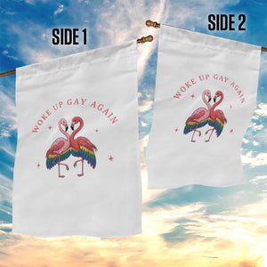 Funny Flamingos Woke Up Gay Again Garden Flag Gift For Queer Bird Lovers TS12 Print Your Wear