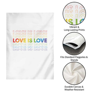 Love Is Love Rainbow Typography Garden Flag LGBTQ Support Gift TS12 Print Your Wear