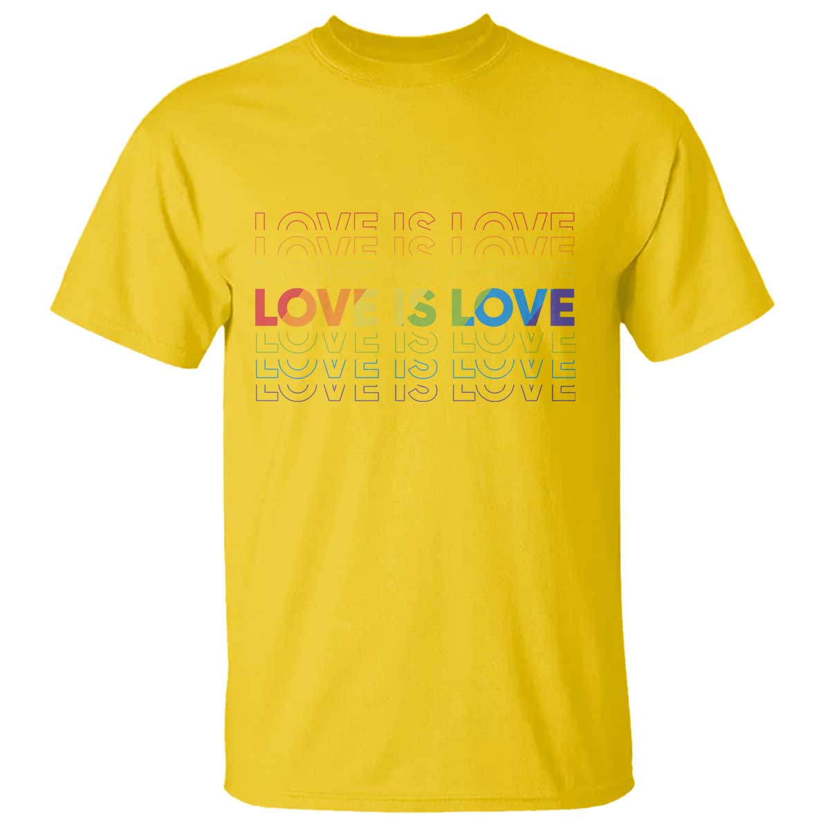 Love Is Love Rainbow Typography T Shirt LGBTQ Support Gift TS12 Daisy Print Your Wear