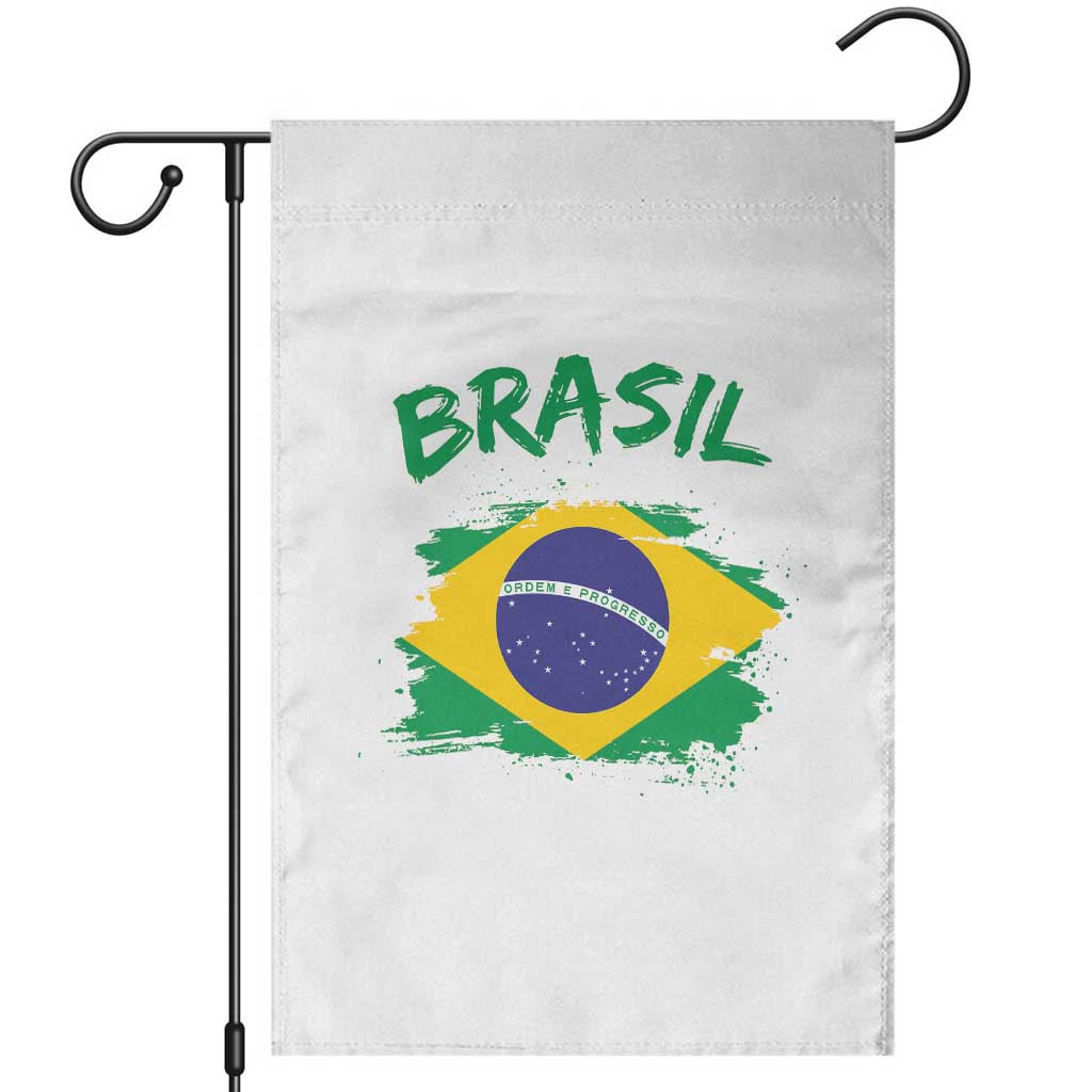 Vintage Brasil Flag Garden Flag Brazilian Heritage Pride TS12 White Print Your Wear