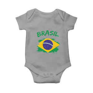 Vintage Brasil Flag Baby Onesie Brazilian Heritage Pride