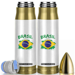 Vintage Brasil Flag Bullet Tumbler Brazilian Heritage Pride