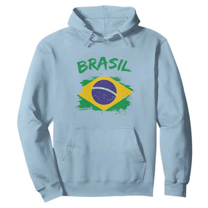 Vintage Brasil Flag Hoodie Brazilian Heritage Pride