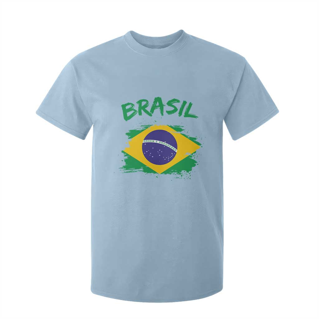 Vintage Brasil Flag T Shirt For Kid Brazilian Heritage Pride