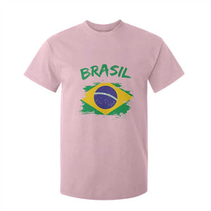Vintage Brasil Flag T Shirt For Kid Brazilian Heritage Pride