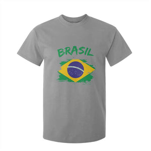 Vintage Brasil Flag T Shirt For Kid Brazilian Heritage Pride