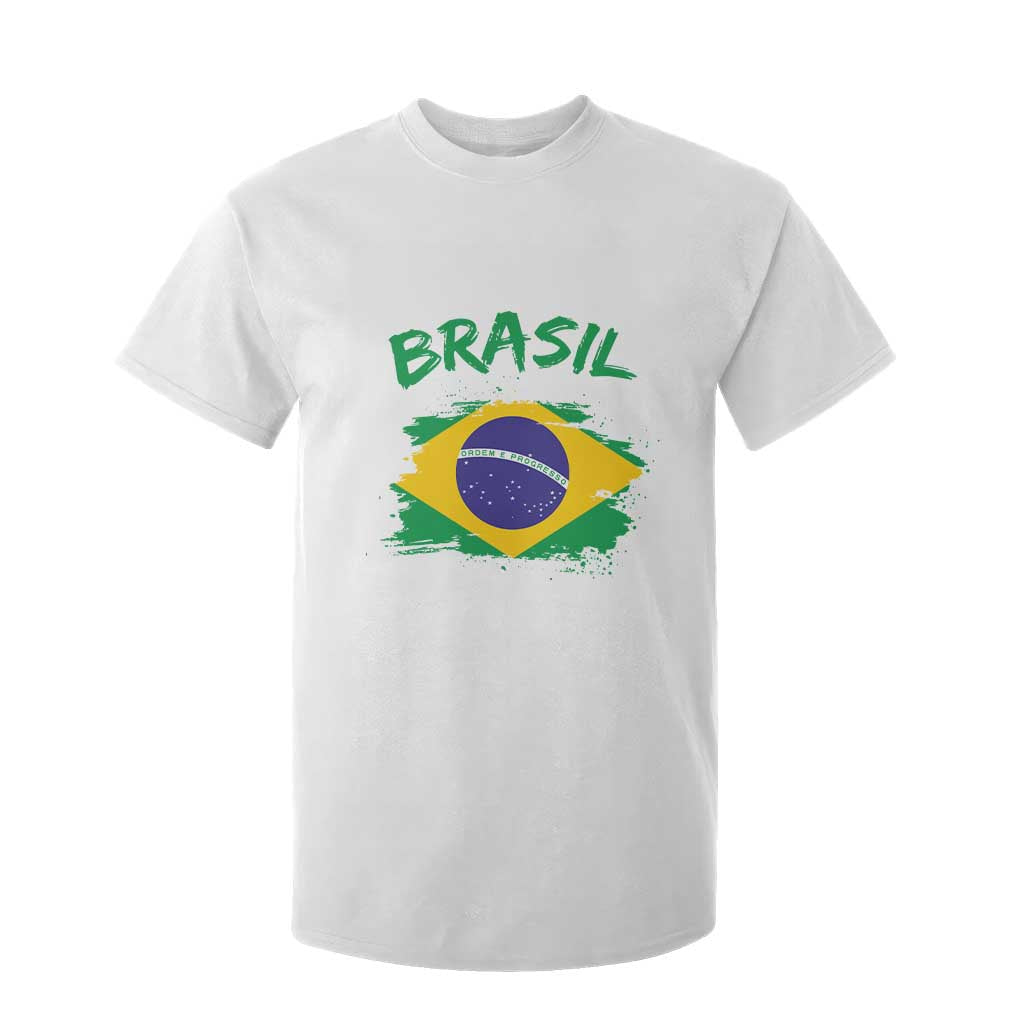 Vintage Brasil Flag T Shirt For Kid Brazilian Heritage Pride