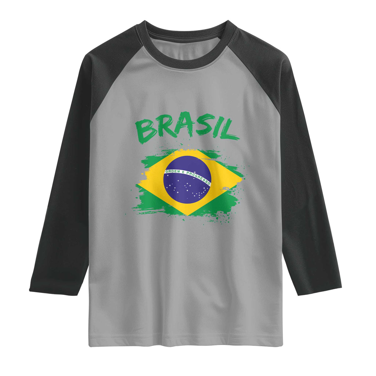 Vintage Brasil Flag Raglan Shirt Brazilian Heritage Pride