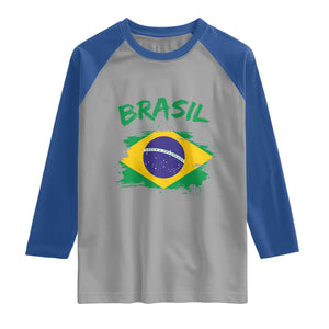 Vintage Brasil Flag Raglan Shirt Brazilian Heritage Pride