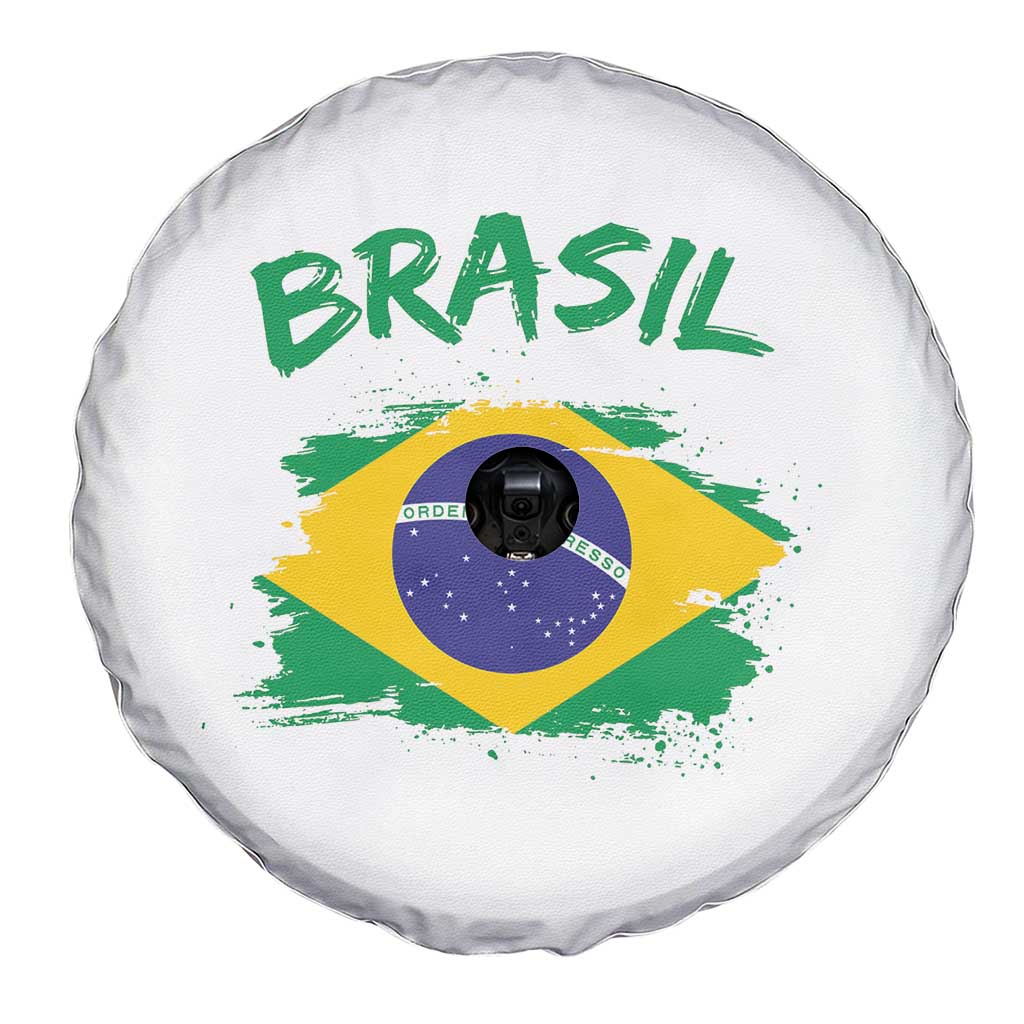 Vintage Brasil Flag Spare Tire Cover Brazilian Heritage Pride