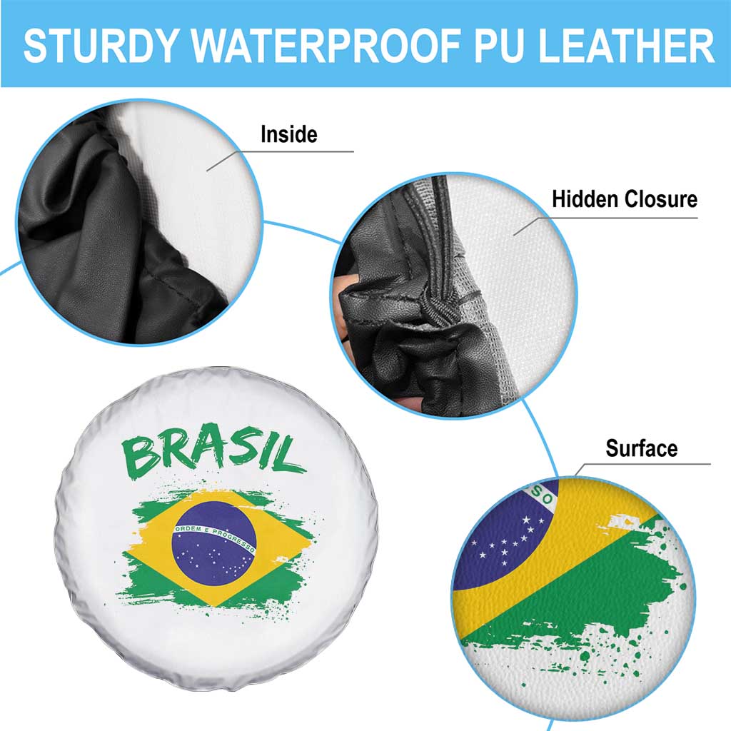 Vintage Brasil Flag Spare Tire Cover Brazilian Heritage Pride