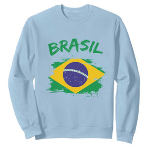 Vintage Brasil Flag Sweatshirt Brazilian Heritage Pride