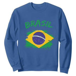Vintage Brasil Flag Sweatshirt Brazilian Heritage Pride