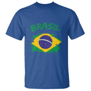 Vintage Brasil Flag T Shirt Brazilian Heritage Pride