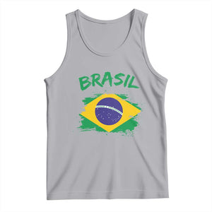 Vintage Brasil Flag Tank Top Brazilian Heritage Pride