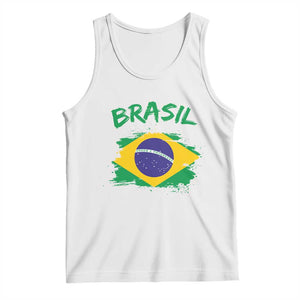Vintage Brasil Flag Tank Top Brazilian Heritage Pride