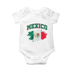 Retro Vintage Mexico Flag Baby Onesie Mexican Pride Gift