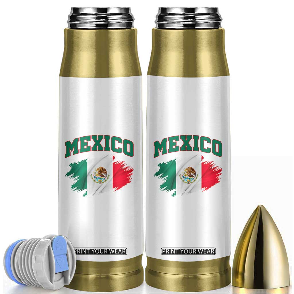 Retro Vintage Mexico Flag Bullet Tumbler Mexican Pride Gift
