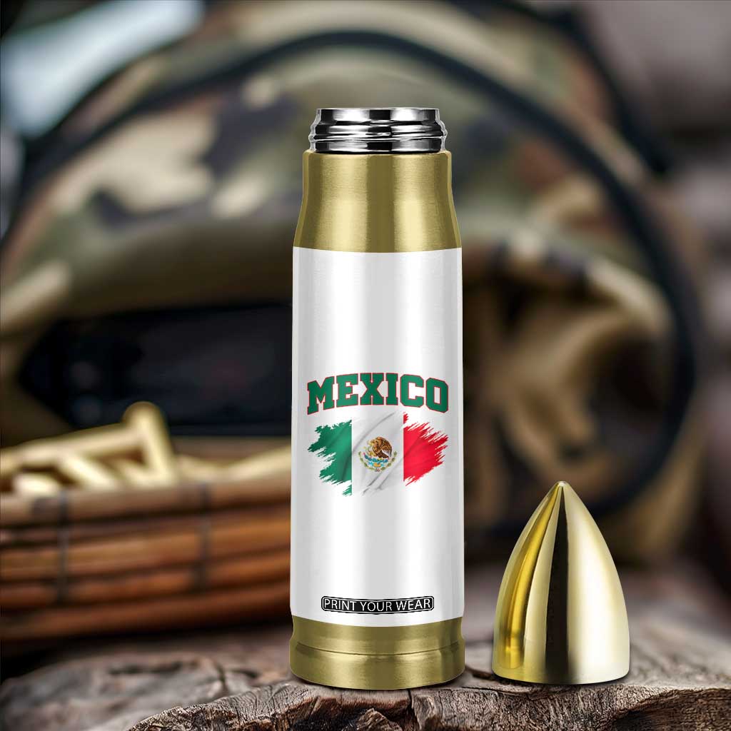 Retro Vintage Mexico Flag Bullet Tumbler Mexican Pride Gift