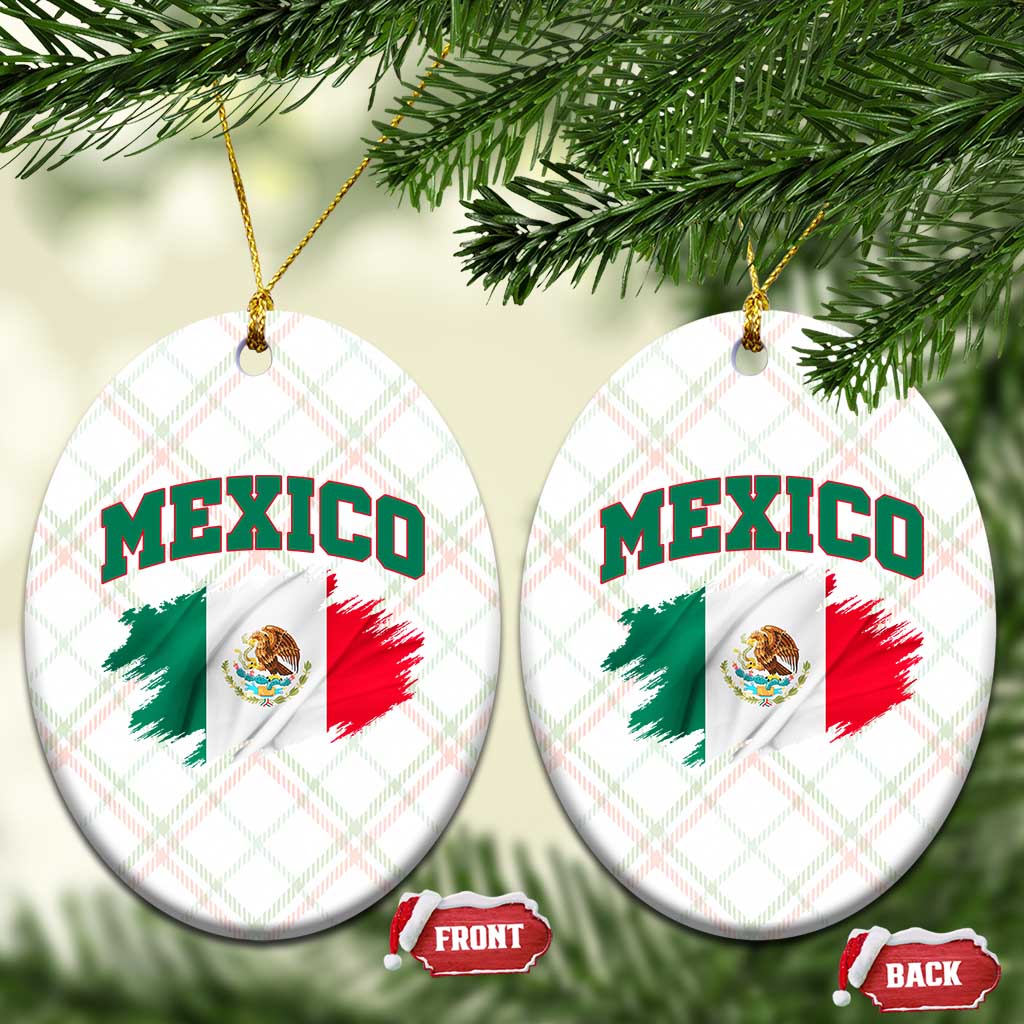 Retro Vintage Mexico Flag Ceramic Ornament Mexican Pride Gift