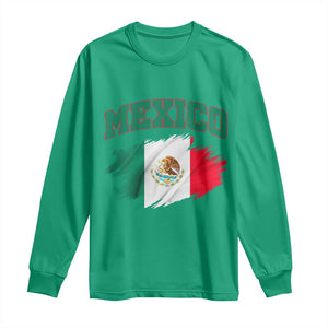 Retro Vintage Mexico Flag Long Sleeve Shirt Mexican Pride Gift