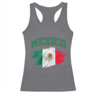 Retro Vintage Mexico Flag Racerback Tank Top Mexican Pride Gift