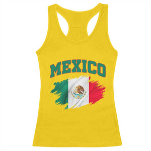 Retro Vintage Mexico Flag Racerback Tank Top Mexican Pride Gift